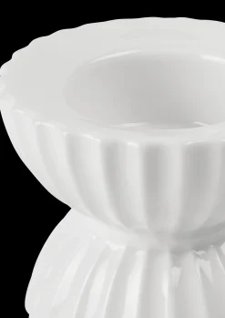 Lyngby Porcelæn Lyngby Tura Fyrfadsstage Ø8 cm hvid | Køb nu