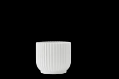 Lyngby Porcelæn Lyngby Urtepotteskjuler lille hvid | Køb her