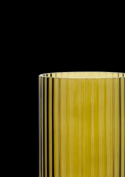 Lyngby Porcelæn Lyngby Vase H20.5 olivengrøn mundblæst glas