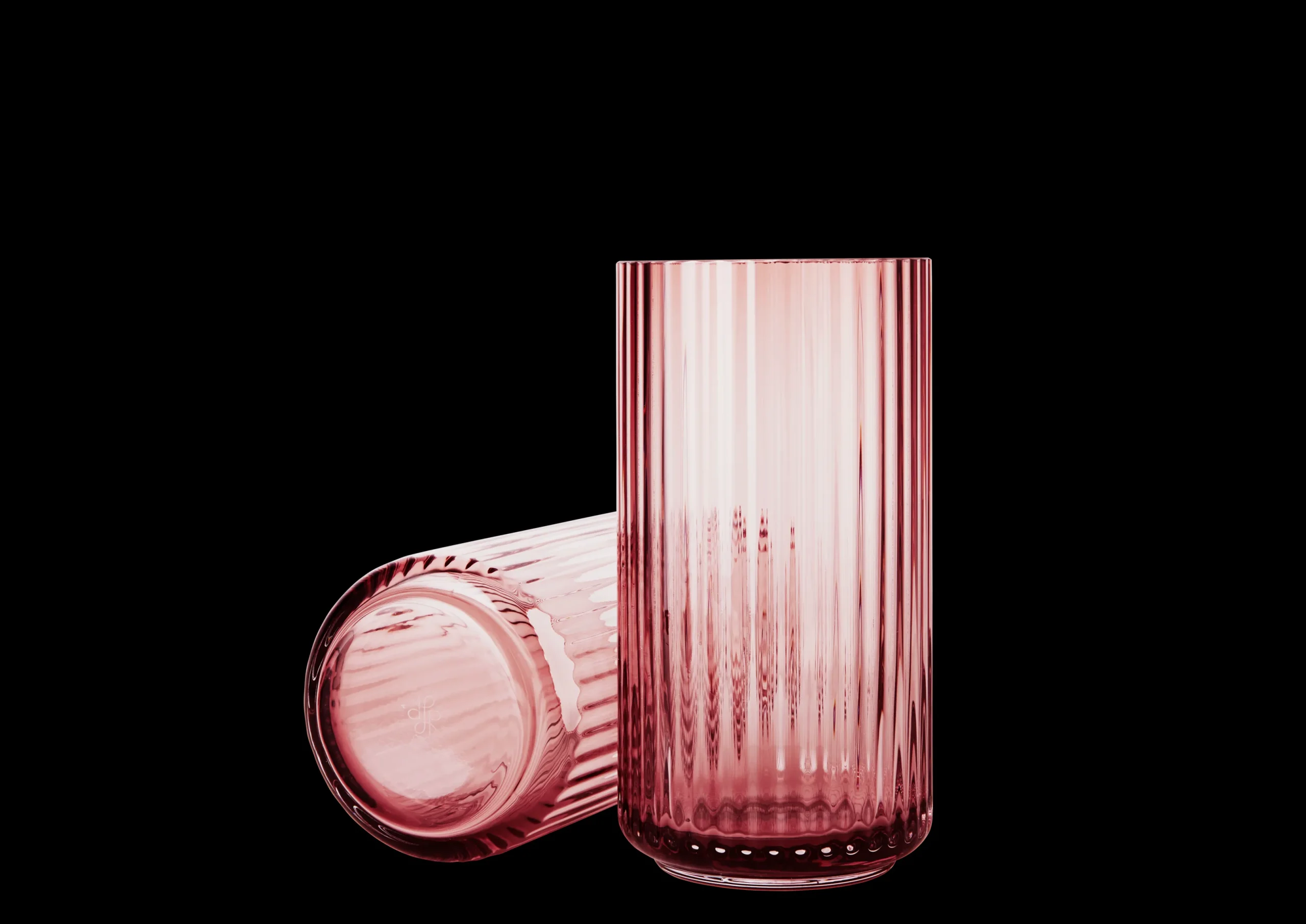 Lyngby Porcelæn Lyngby Vase burgundy mundblæst glas