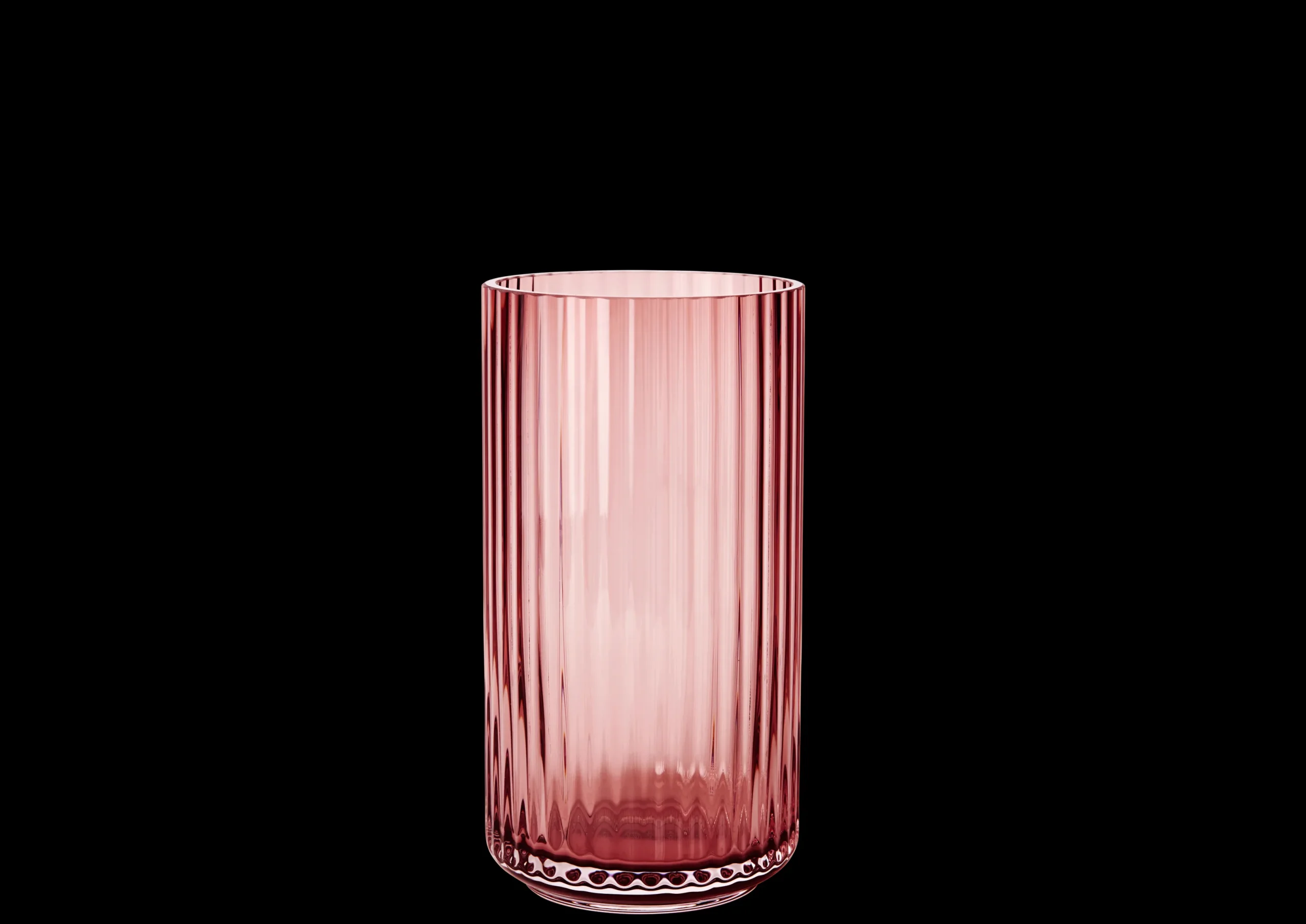 Lyngby Porcelæn Lyngby Vase burgundy mundblæst glas