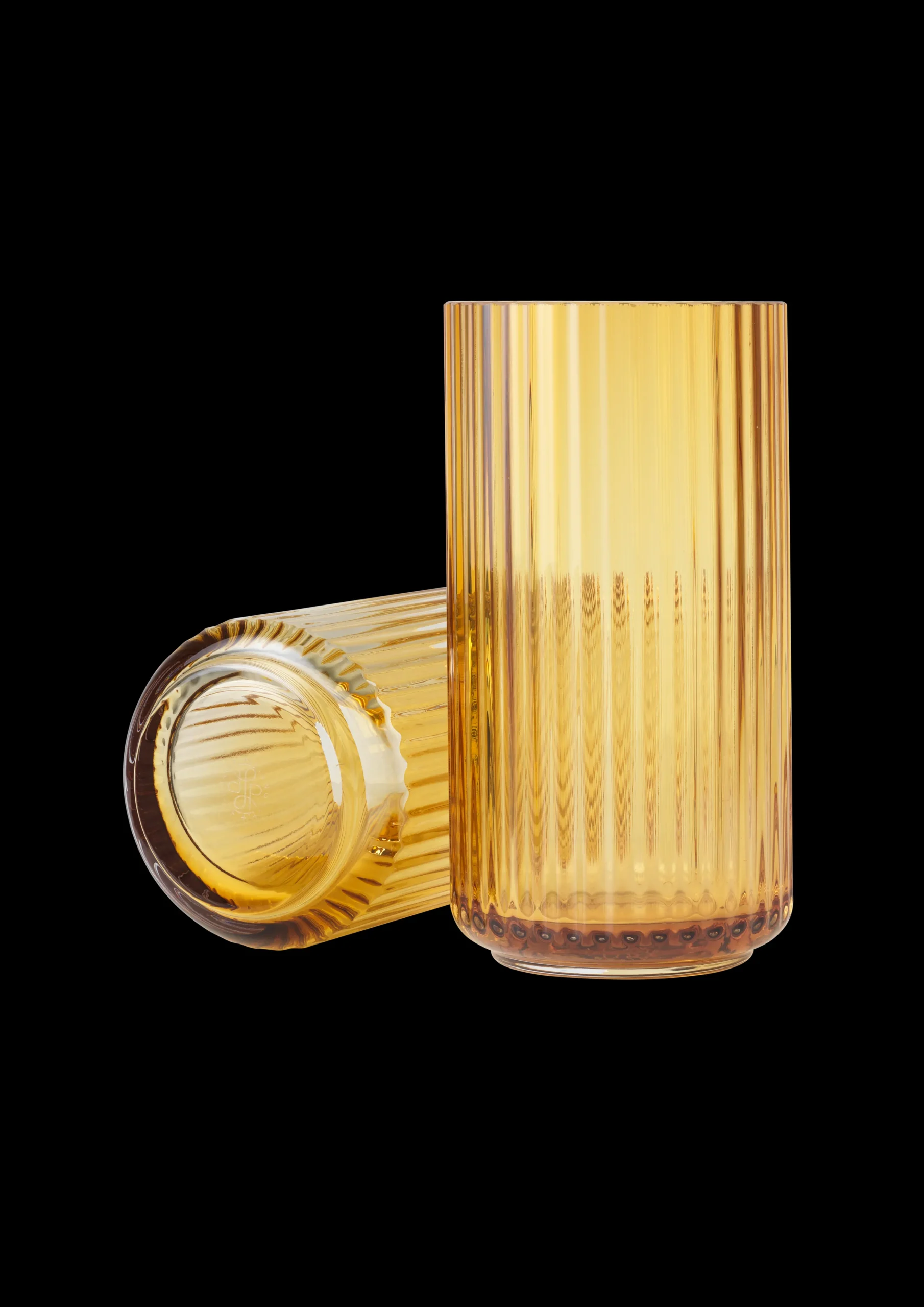 Lyngby Porcelæn Lyngby Vase H20.5 amber mundblæst glas