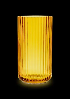 Lyngby Porcelæn Lyngby Vase H20.5 amber mundblæst glas