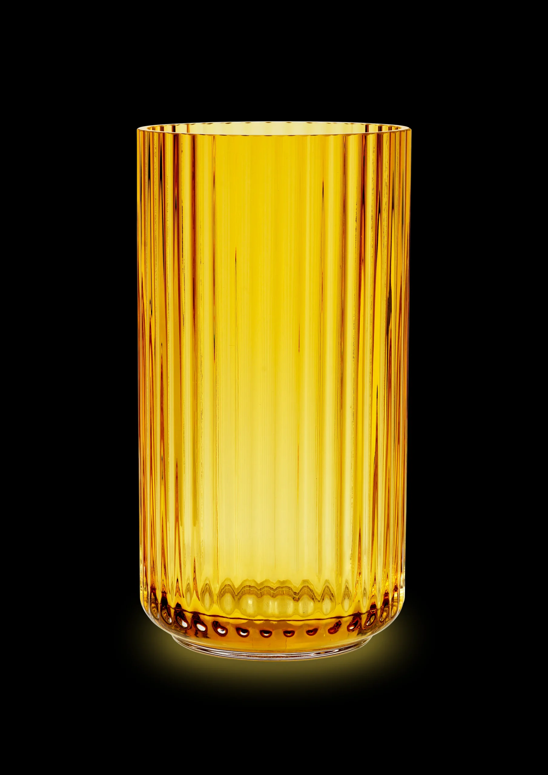 Lyngby Porcelæn Lyngby Vase H20.5 amber mundblæst glas