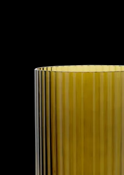 Lyngby Porcelæn Lyngby Vase H25 olivengrøn mundblæst glas