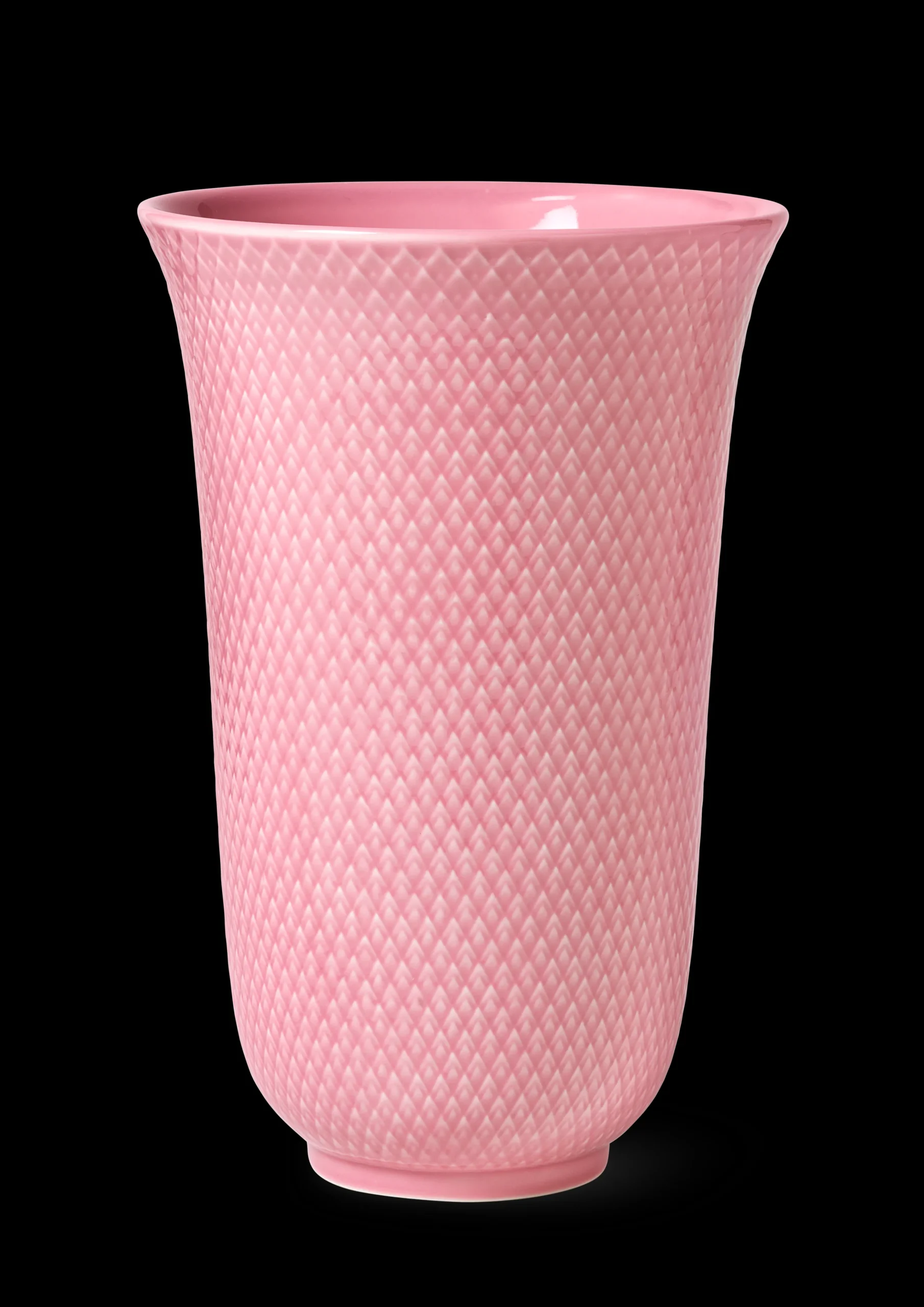 Lyngby Porcelæn Rhombe Color Vase H20 rosa porcelæn