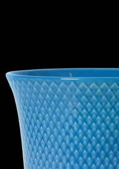 Lyngby Porcelæn Rhombe Color Vase H20 blå porcelæn | Køb her