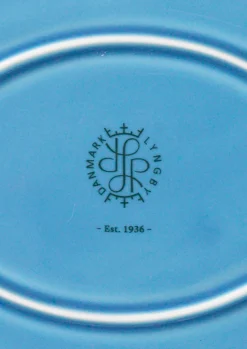 Lyngby Porcelæn Rhombe Color Ovalt serveringsfad blå