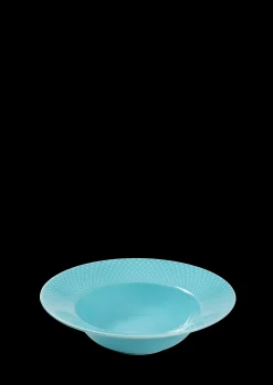 Lyngby Porcelæn Rhombe Color Dyb tallerken Ø24.5 cm turkis