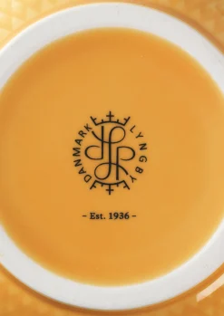 Lyngby Porcelæn Rhombe Color Vase H20 gul porcelæn | Køb her