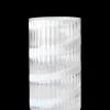 Lyngby Porcelæn Vase H20.5 cm swirl hvid mundblæst glas