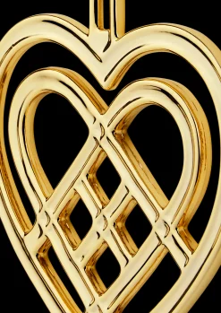 Rosendahl Flettet julehjerte H6.5 forgyldt | Køb nu