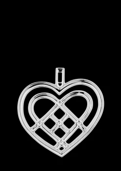 Rosendahl Flettet julehjerte H6.5 forsølvet | Køb nu