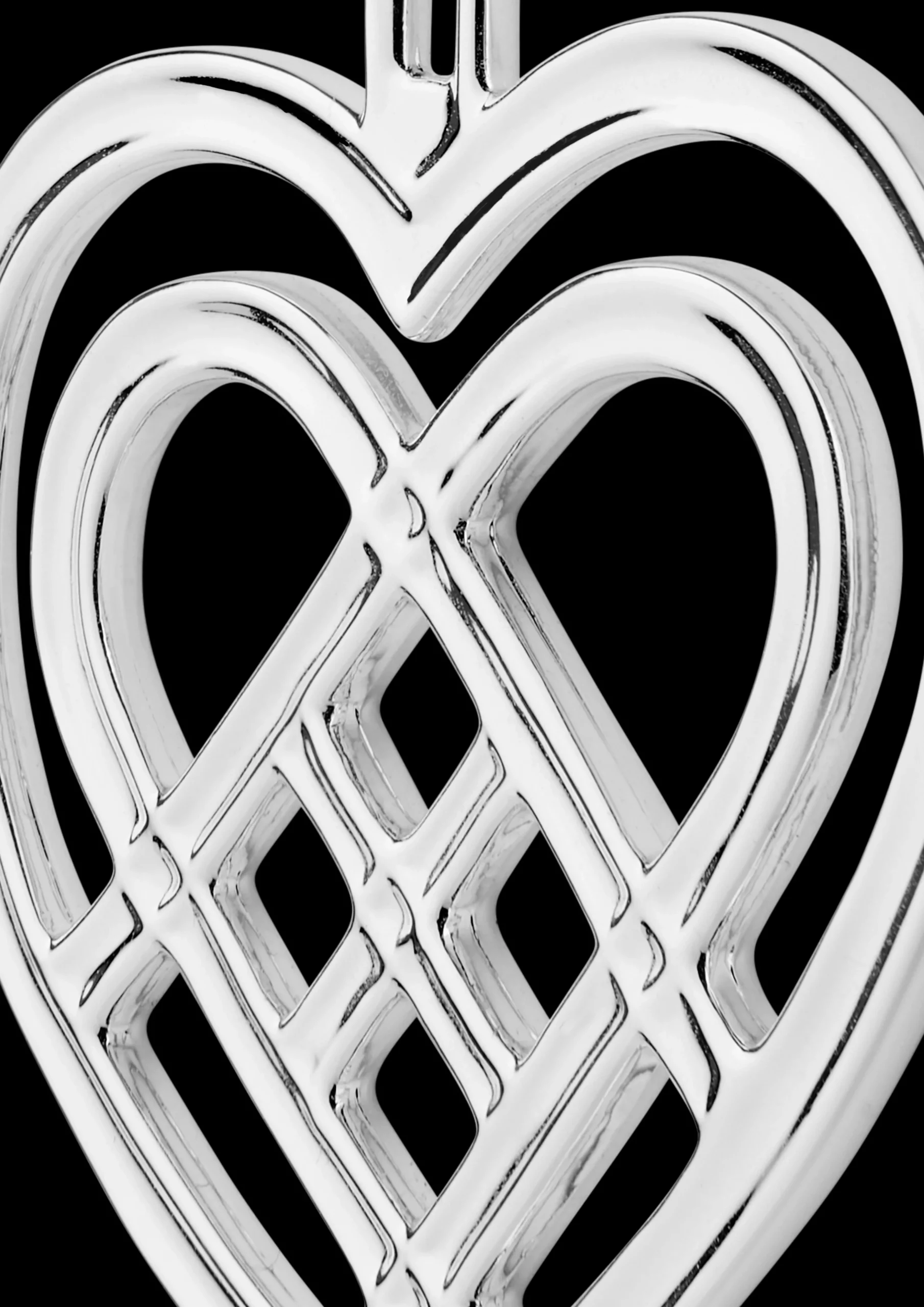 Rosendahl Flettet julehjerte H6.5 forsølvet | Køb nu